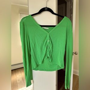 Zara lightweight long sleeve crop top